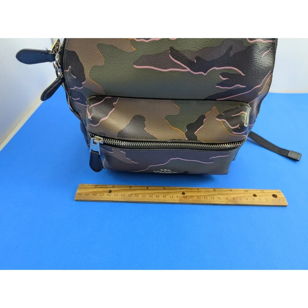 Coach Charlie Backpack F31452 Medium Wild Camo Print Camouflage Women Bag